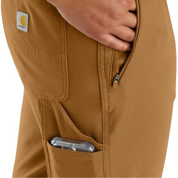 Carhartt Force Relaxed-Fit Ripstop Work Pants In Carhartt Brown Womens Size XS - Picture 2 of 15
